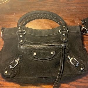 Balenciaga Suede First City Motorcycle Bag Mini